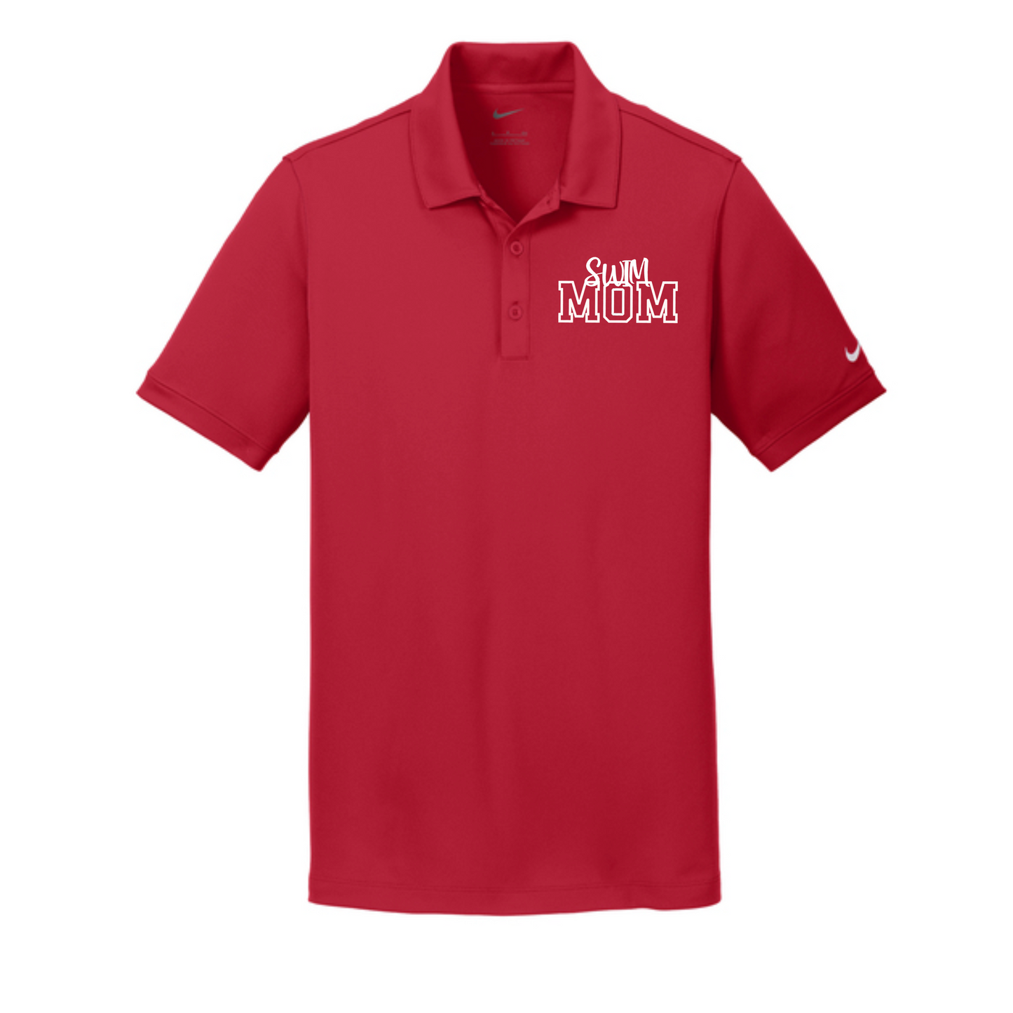 Nike Women's Dri-FIT Polo with Embroidered Swim Mom