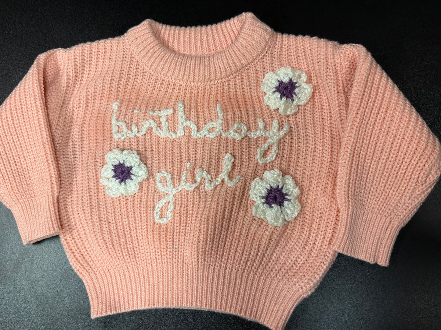 Hand embroidered baby sweater