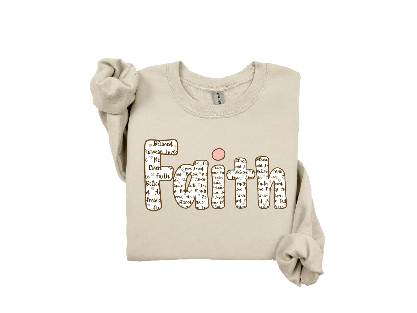 Faith Crewneck DTF printed