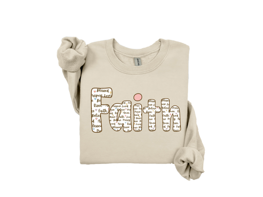 Faith Crewneck DTF printed