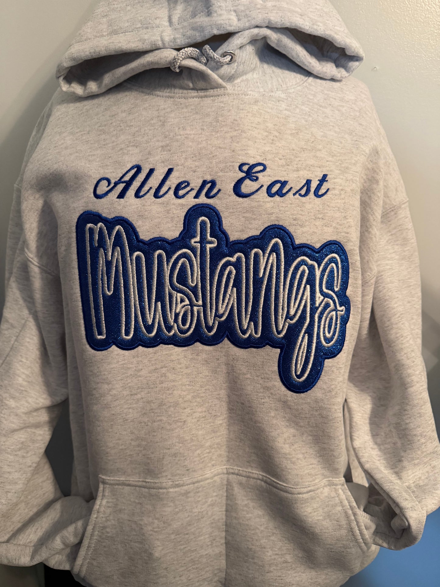 Allen East Mustangs embroidered with glitter