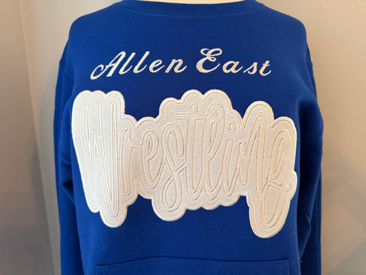 Allen East Wrestling Crewneck with Embroidered Applique