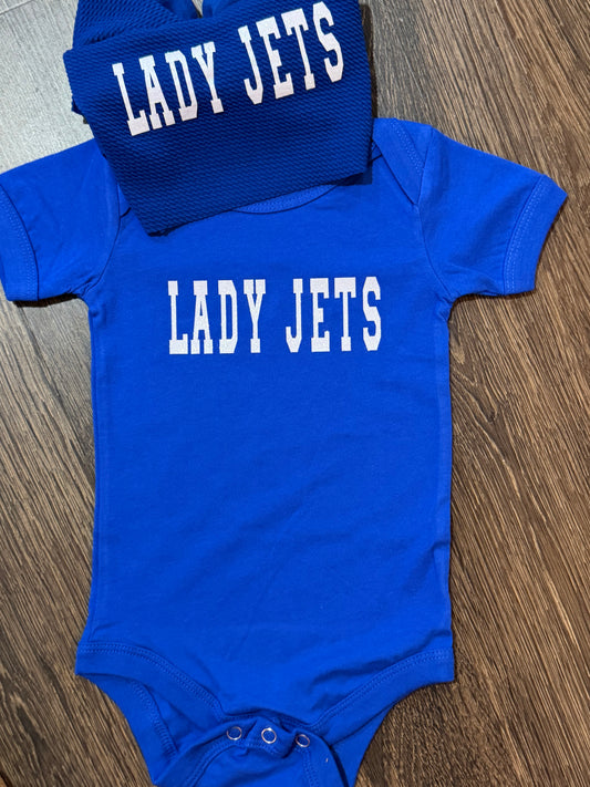 Infant/Toddler onsie with headband glitter HTV