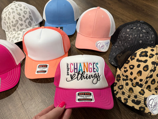 Prayer changes things embroidered hat