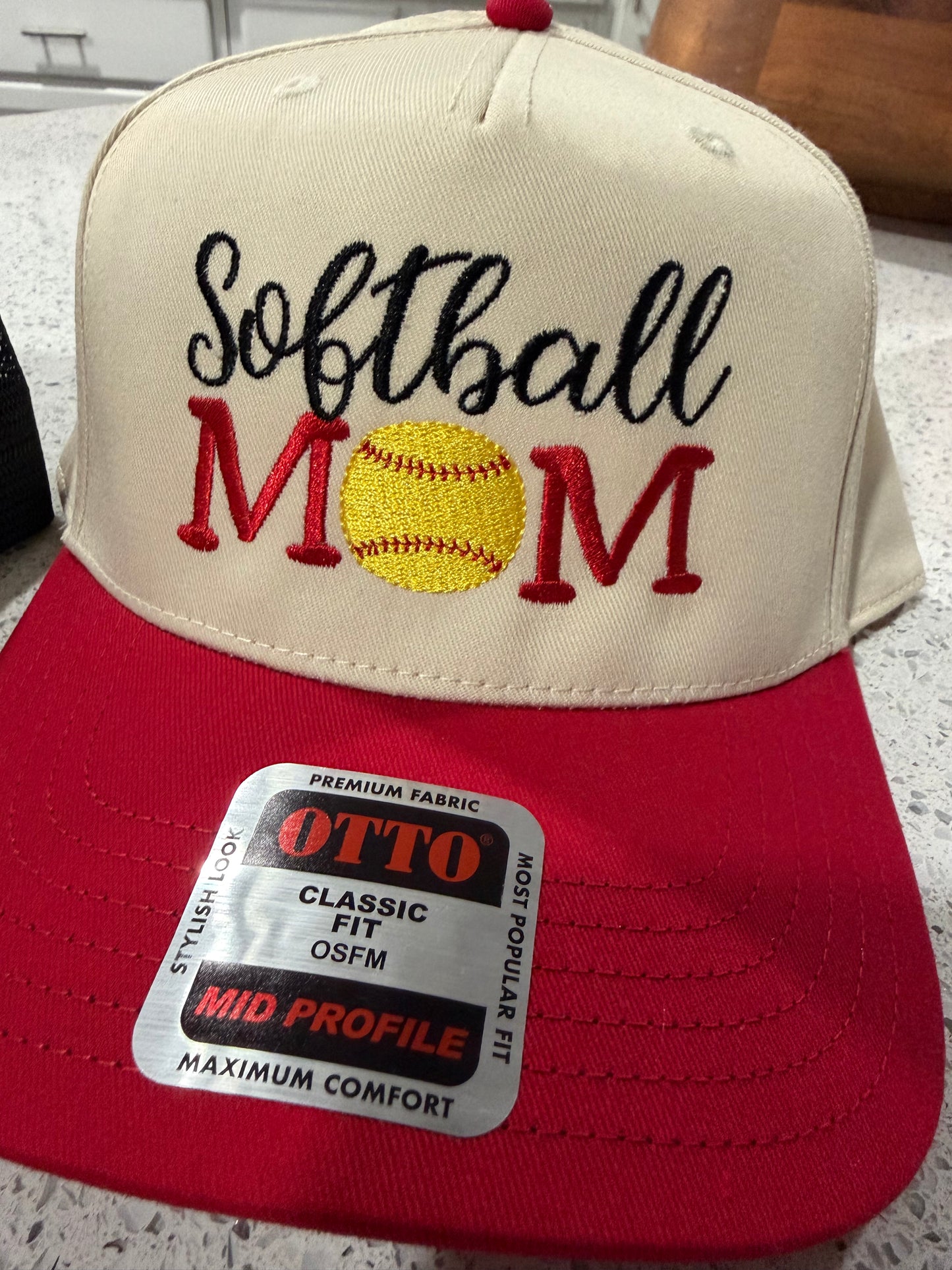Softball Mom Embroidered Hat